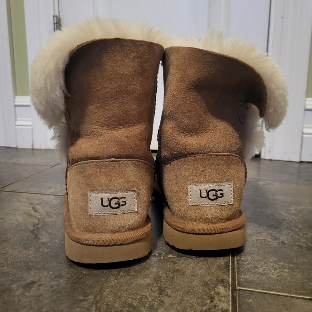 UGG Classic Brown Boots with Cream Sheepskin